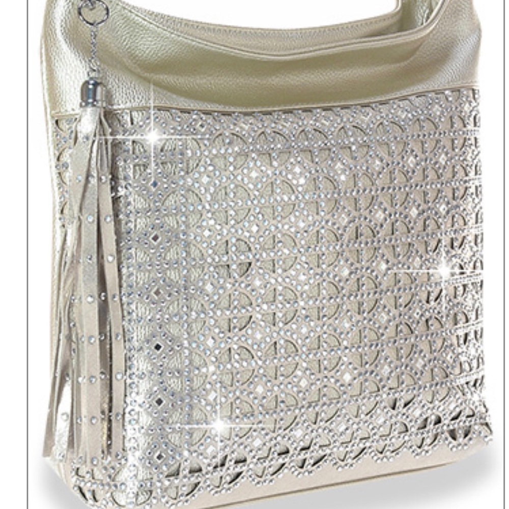 NEW Bling Rhinestone Sparkle Hobo Purse